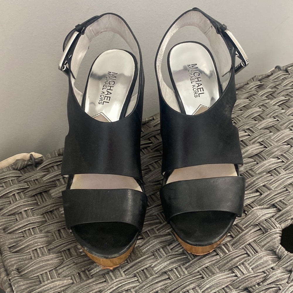 Michael Kors black wedge